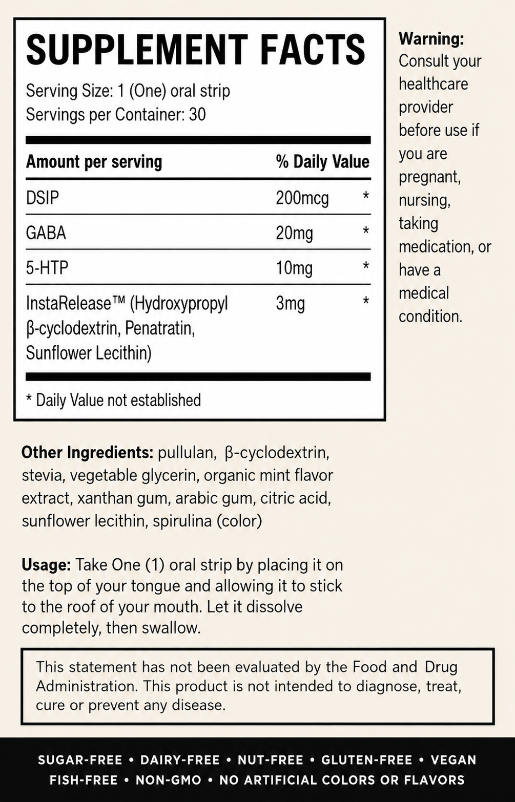 SLEEP - DSIP + GABA + 5-HTP